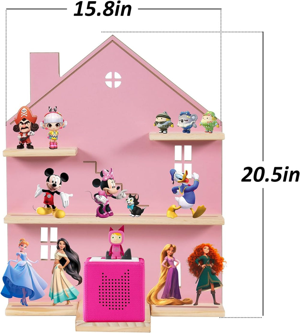 Tonie Shelf House for Toniebox,Magnetic Wooden Floating Shelves Compatible wi...