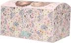 Depesche TOPModel Summer Feeling 13579 Large Jewellery Box in Pink with Model Motif and Floral Details, Jewellery Box with Code, Sound and Mirror