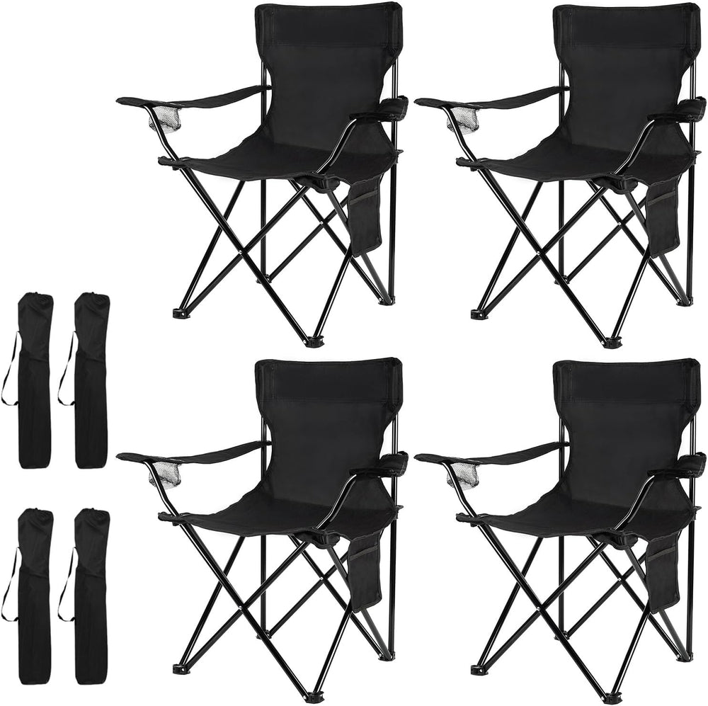 Damei century 4Pack Folding Camping Chairs, Portable for Beach, Lawn | Lightw...