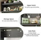 65'' Kitchen Pantry Storage Cabinet with Microwave Oven Countertop, 3 Doors, 4 Layers, Versatile Storage for Kitchen, Living Room, Dining Room