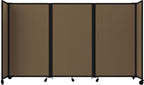 Versare Room Divider 360 Portable Wall Partition | Folding Panels | Large Freestanding Divider | Locking Wheels | Temporary Room Separator