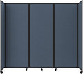 Versare Room Divider 360 Portable Wall Partition | Folding Panels | Large Freestanding Divider | Locking Wheels | Temporary Room Separator