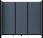 Versare Room Divider 360 Portable Wall Partition | Folding Panels | Large Freestanding Divider | Locking Wheels | Temporary Room Separator