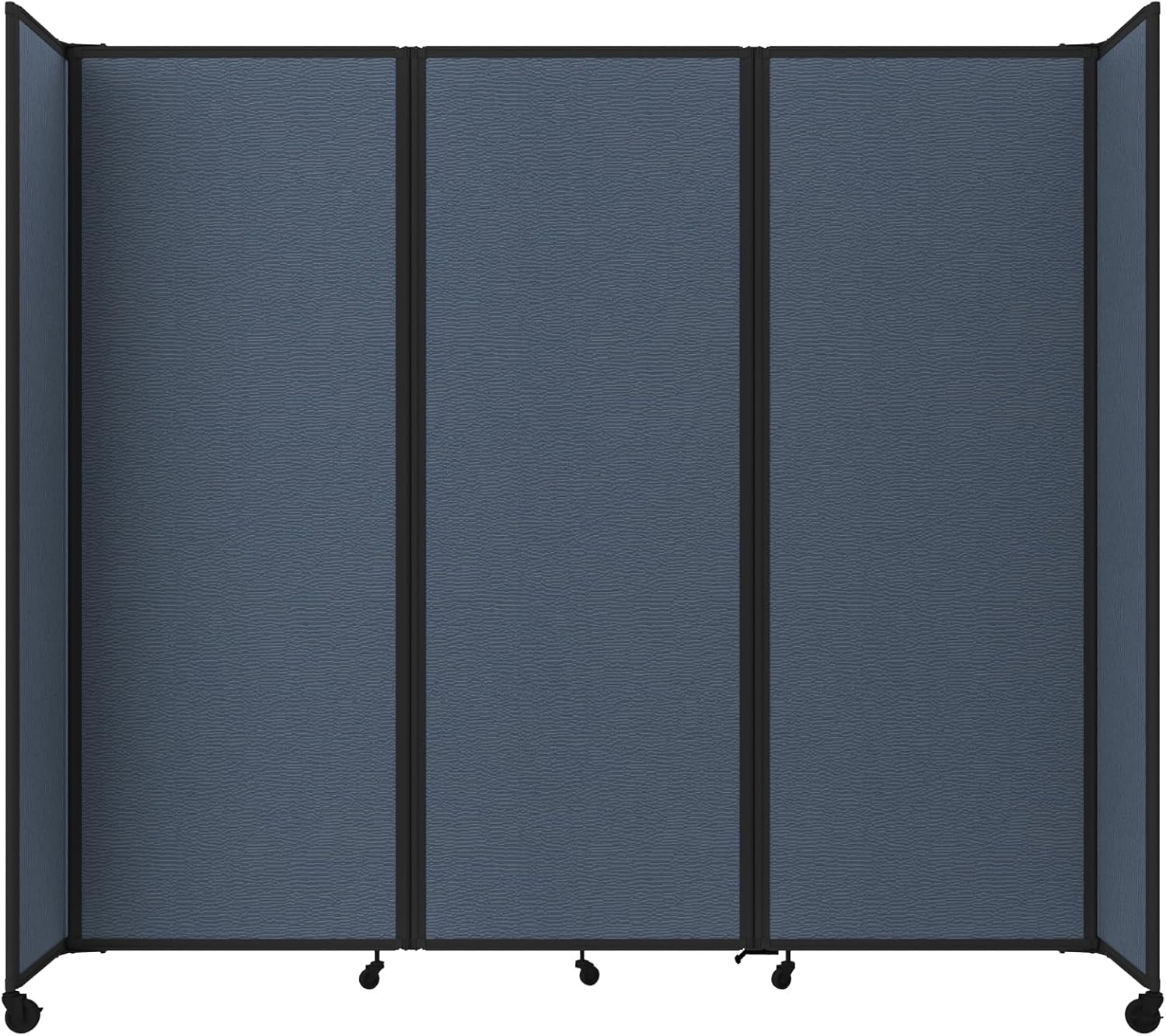 Versare Room Divider 360 Portable Wall Partition | Folding Panels | Large Freestanding Divider | Locking Wheels | Temporary Room Separator