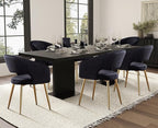 Black and Gold Velvet Dining Chairs, Modern Dining Room Chairs with Arms Set of 2 Upholstered Accent Chair Armchair with Barrel Back for Kitchen Living Room