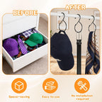 Belt Ring Hanger, 4 Pack Space-Saving Belt Organizer for Closet, Rust-Resistant Hanger forBelts, Scarves, Ties and Accessories, Multi-Purpose Closet Storage, Black (4PCS)