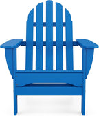 POLYWOOD AD5030PB Classic Folding Adirondack Chair, 35.00" x 29" x 35.00", Pacific Blue