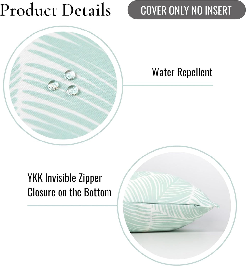 Hofdeco Premium Fall Coastal Patio Indoor Outdoor Pillow Cover Only, 20"...