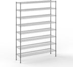 14" Deep x 54" Wide x 74" Height Wire Shelving Kit | 8-Tier | NSF Commercial Storage Rack Unit