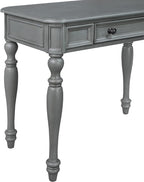 OSP Home Furnishings Country Meadows 36 Inch Writing Desk with Drawer, Plantation Grey