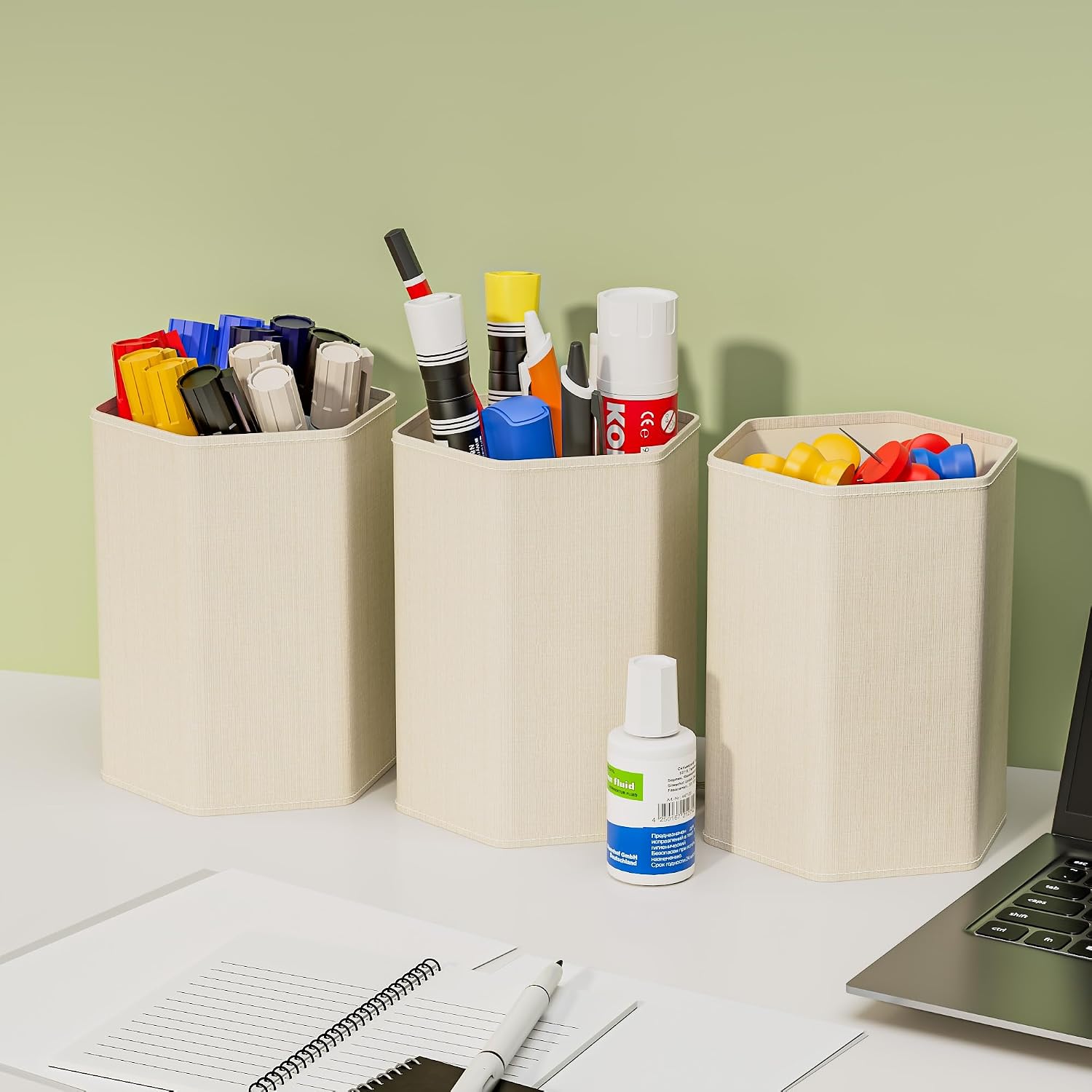 Aokeyee Marker Organizer Storage Box With Lids, Craft Organizers and Storage, Multipurpose Stackable Storage Containers For Organizing Tool, Art Supply, Crayon