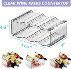 BOPai Clear Wine Racks for Refrigerator, Water Bottle Organizer, 6 Bottles