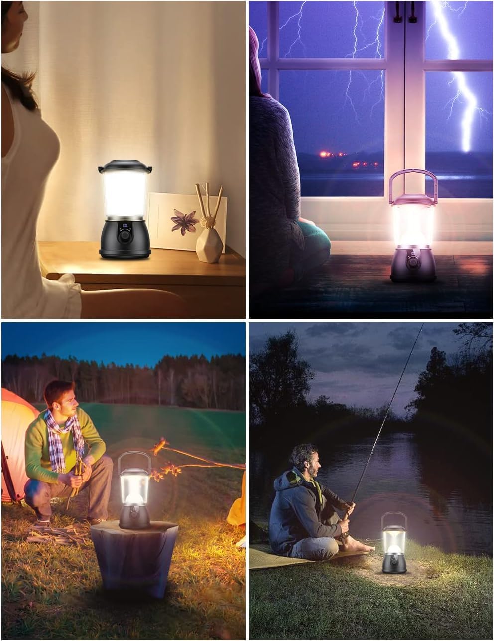 LED Camping Lantern Rechargeable, Up to 336H Running Time Super Tent Light, 1...
