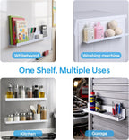 2 Pack 13.5" Metal Magnetic Bookshelf for Whiteboard, Strong Reusable Magnetic Display Shelf, Holds up to 12 lbs, Storage Organizer for Classroom, Kids Room, Office, Kitchen & Garage