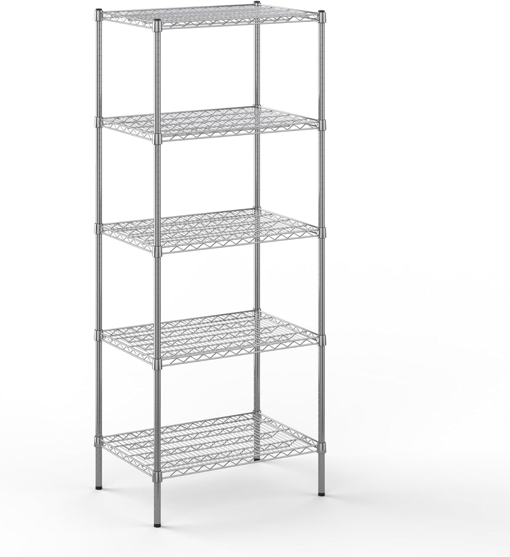 21" Deep x 30" Wide x 74" Height Wire Shelving Kit | 5-Tier | NSF Commercial Storage Rack Unit
