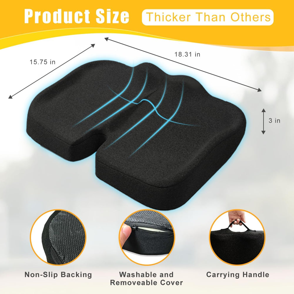 Stadium Seat Cushion - Extra Thick 50D High Density Bleacher Cushion
