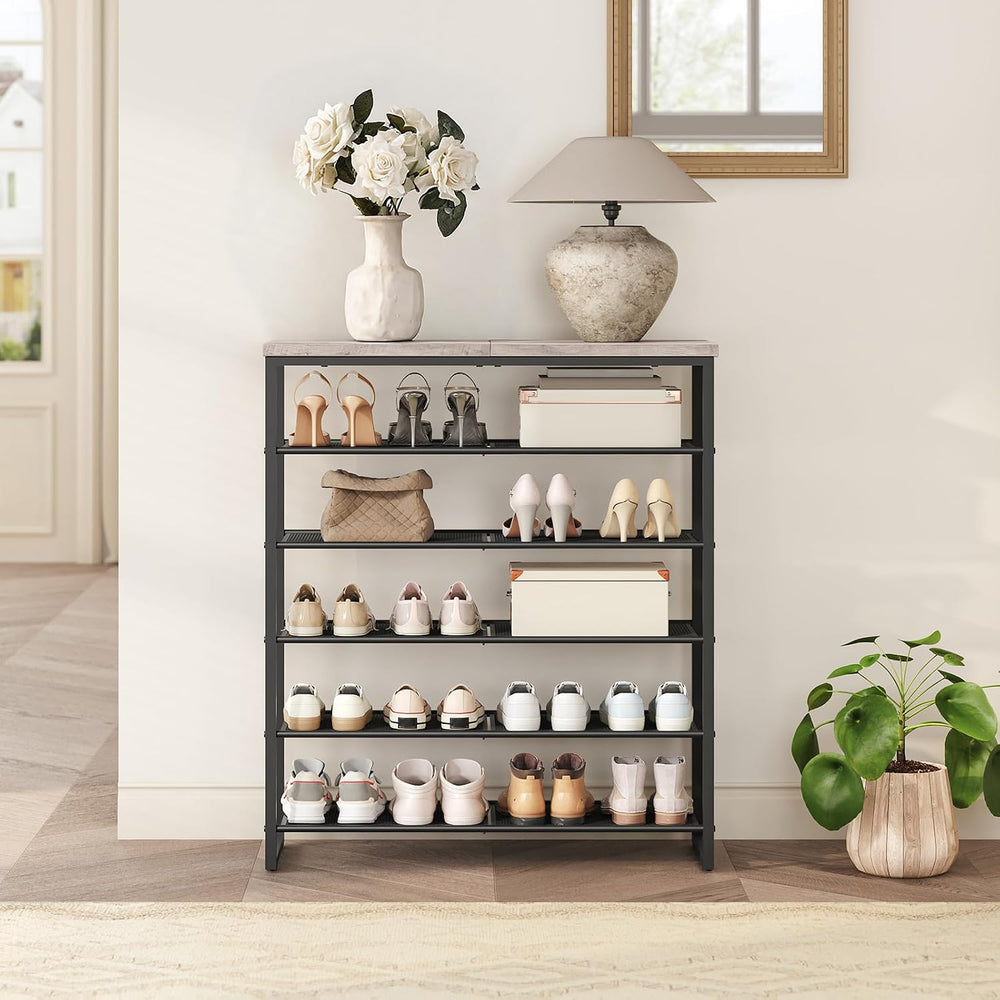 HOOBRO Shoe Rack, 6-Tier Shoe Organizer, for 18-24 Pairs of Shoes, Large Capa...