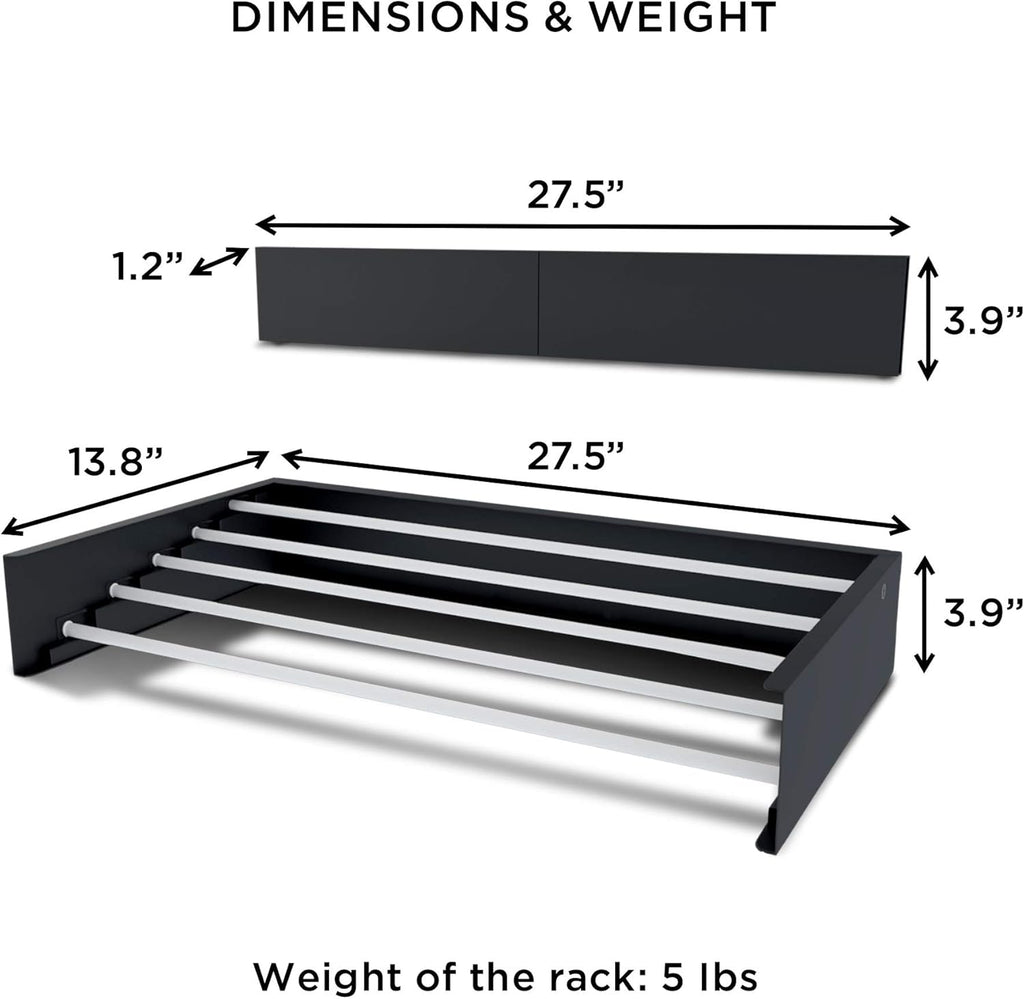 Step Up Laundry Drying Rack (28-INCH Wide - Wood-Look), Wall Mounted, Retractable Clothes Drying Rack, 40lbs Capacity, 11.6 Linear Ft, with Wall Template and Long Screwdriver Bit