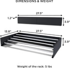 Step Up Laundry Drying Rack (27.5-INCH Industrial Gray), Wall Mounted, Retractable Clothes Drying Rack, 40lbs Load Capacity, 11.6 Linear Ft, with Wall Template and Long Screwdriver Bit