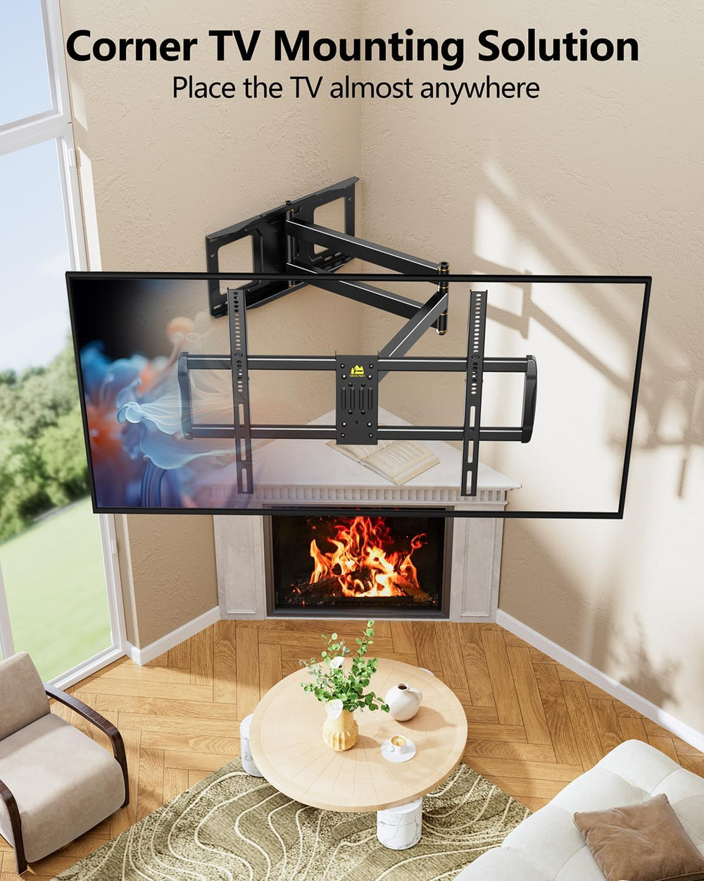 FORGING MOUNT 43–110 inch Long Arm Full Motion TV Wall Mount Holds 176 lbs, V...