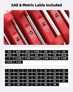 ROTATION 42PC Modular Wrench Organizer - Heavy Duty Tool Box Drawer Insert with SAE Metric Labels, Professional Mechanics Tool Storage System, Expandable Grid Holder