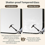 Black Bathroom Mirror, 40x30 Inch Aluminum Frame Rectangle Mirror, Anti-Rust, Tempered Glass, Wall Mirror for Over Sink, Vanity, Bedroom, Entryway, Horizontal/Vertical