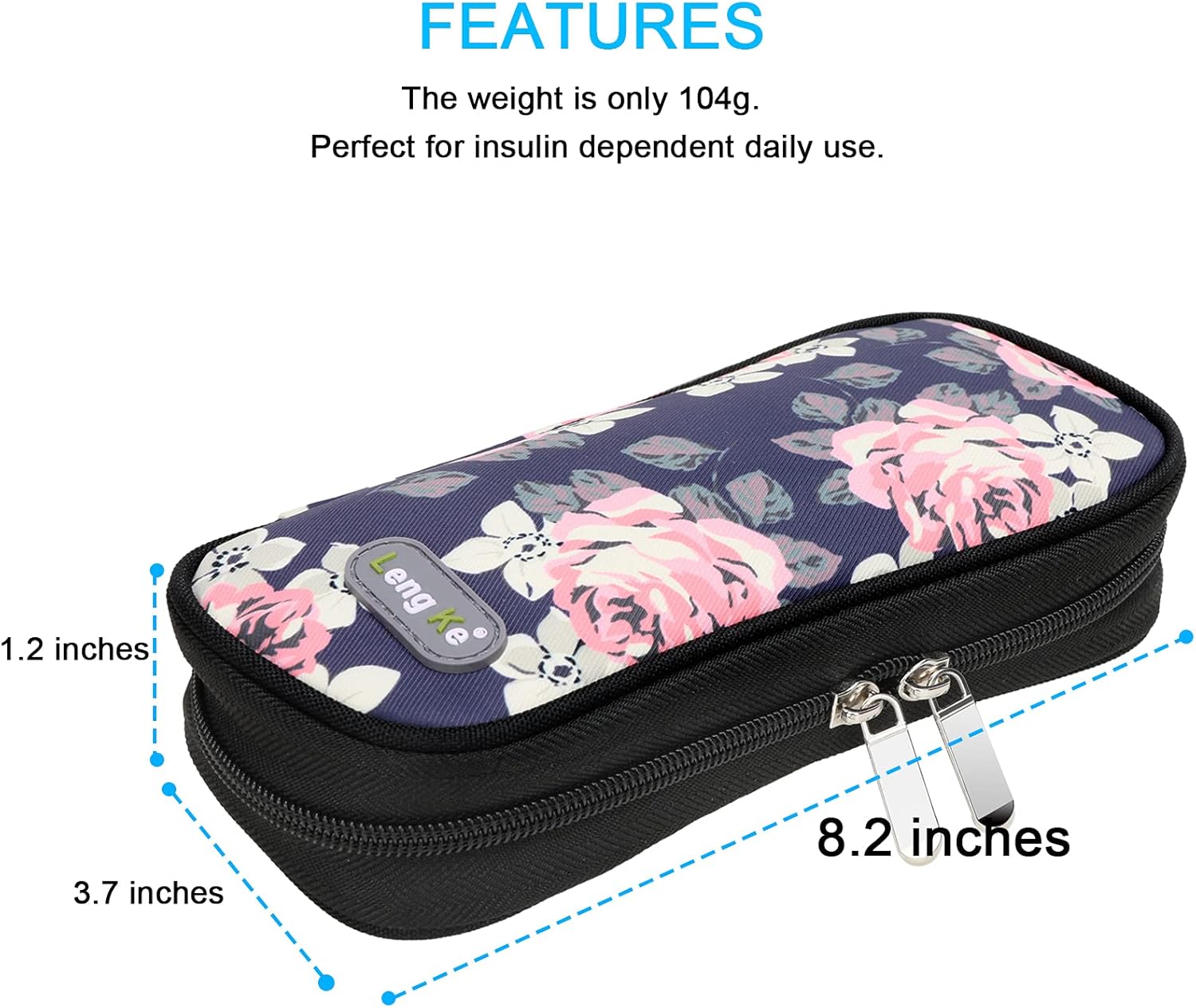 YOUSHARES Insulin Cooler Travel Case - Portable Refrigerated Medicine Case for Insulin Pen, Medication and Diabetic Supplies with 2 TSA Approved Ice Pack