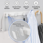 White Coat Rack Wall Hooks for Hanging Heavy Duty Door Hooks with 5 Hooks Key Holder for Wall Hat Rack for Entrance Coat Hook