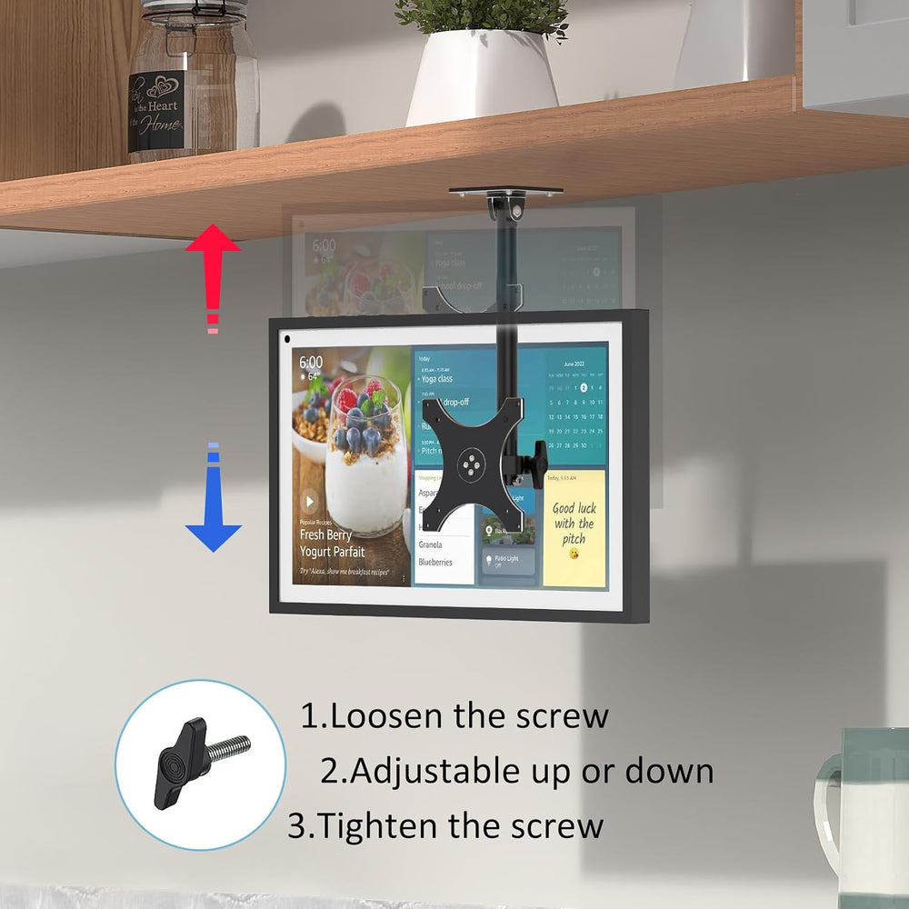 Under Cabinet Mount for Echo Show 15, Height Adjustable | Aluminum, Height Ad...