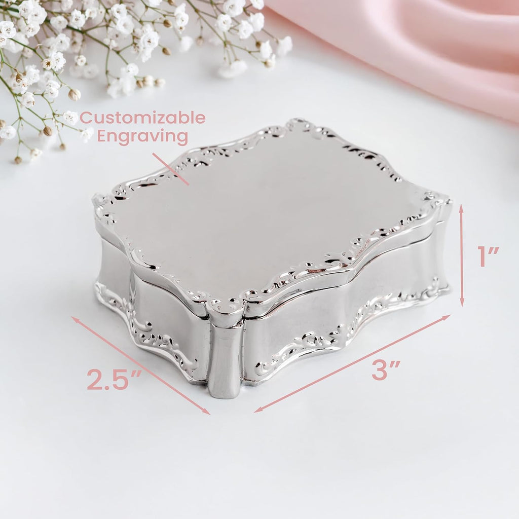 Cherished Moments Personalized Christening Rectangle Jewelry Box