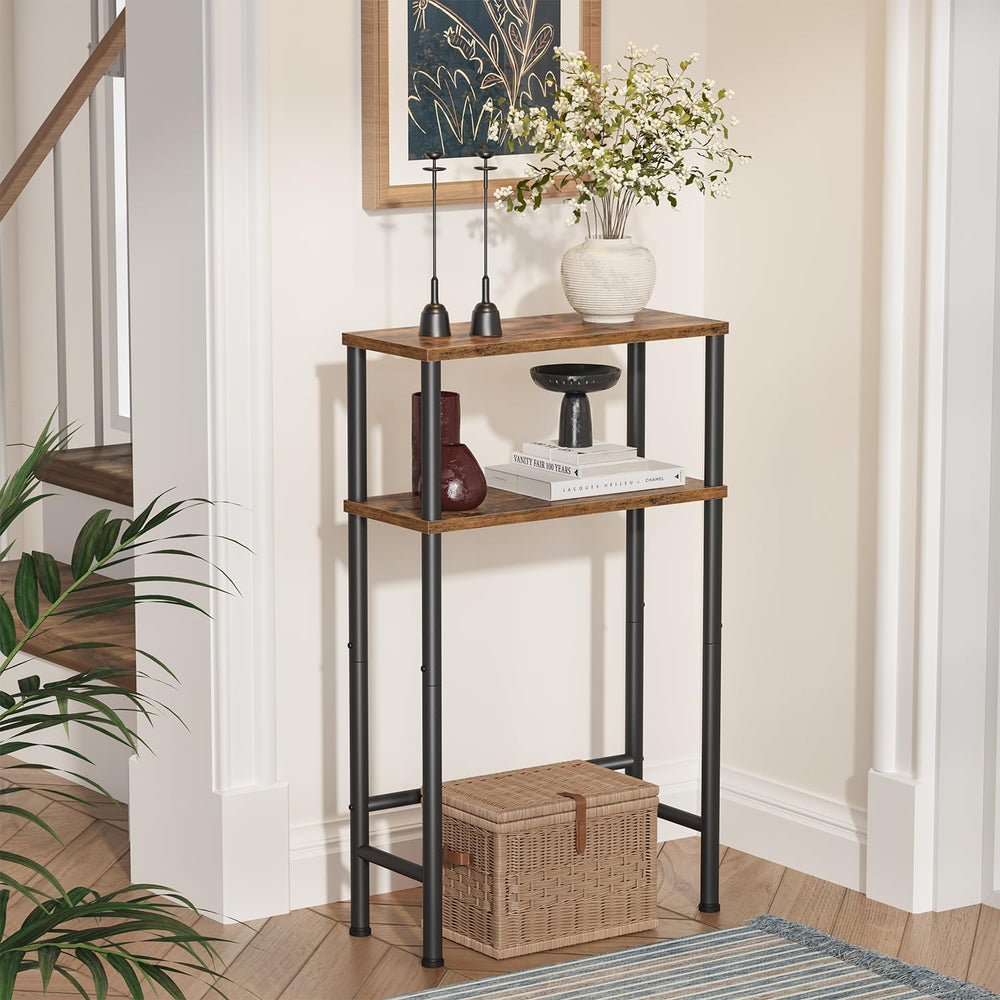 Asgolion Narrow Console Table, 15.7" Small Entryway Table, 2-Tier | Sofa...