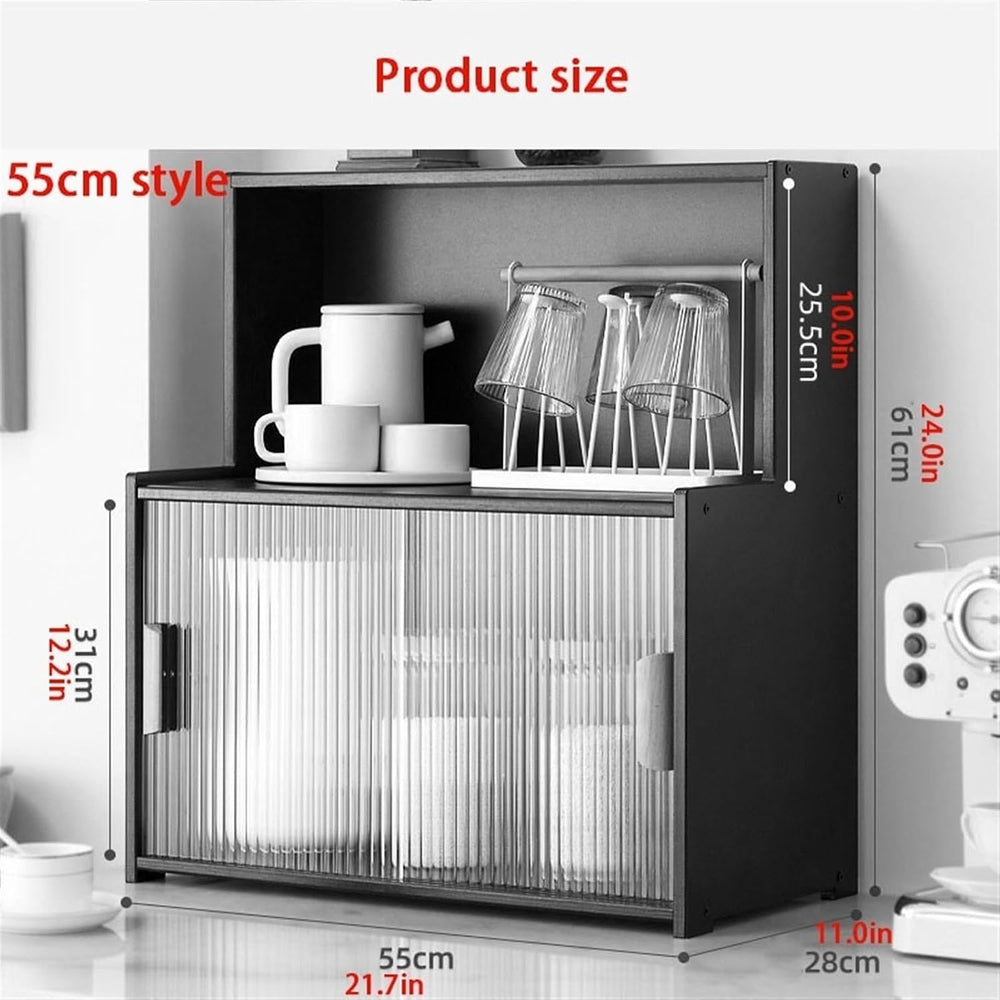Kitchen Pantry Storage Cabinet Multipurpose Desktop Shelf Bookcase Floor Stor...