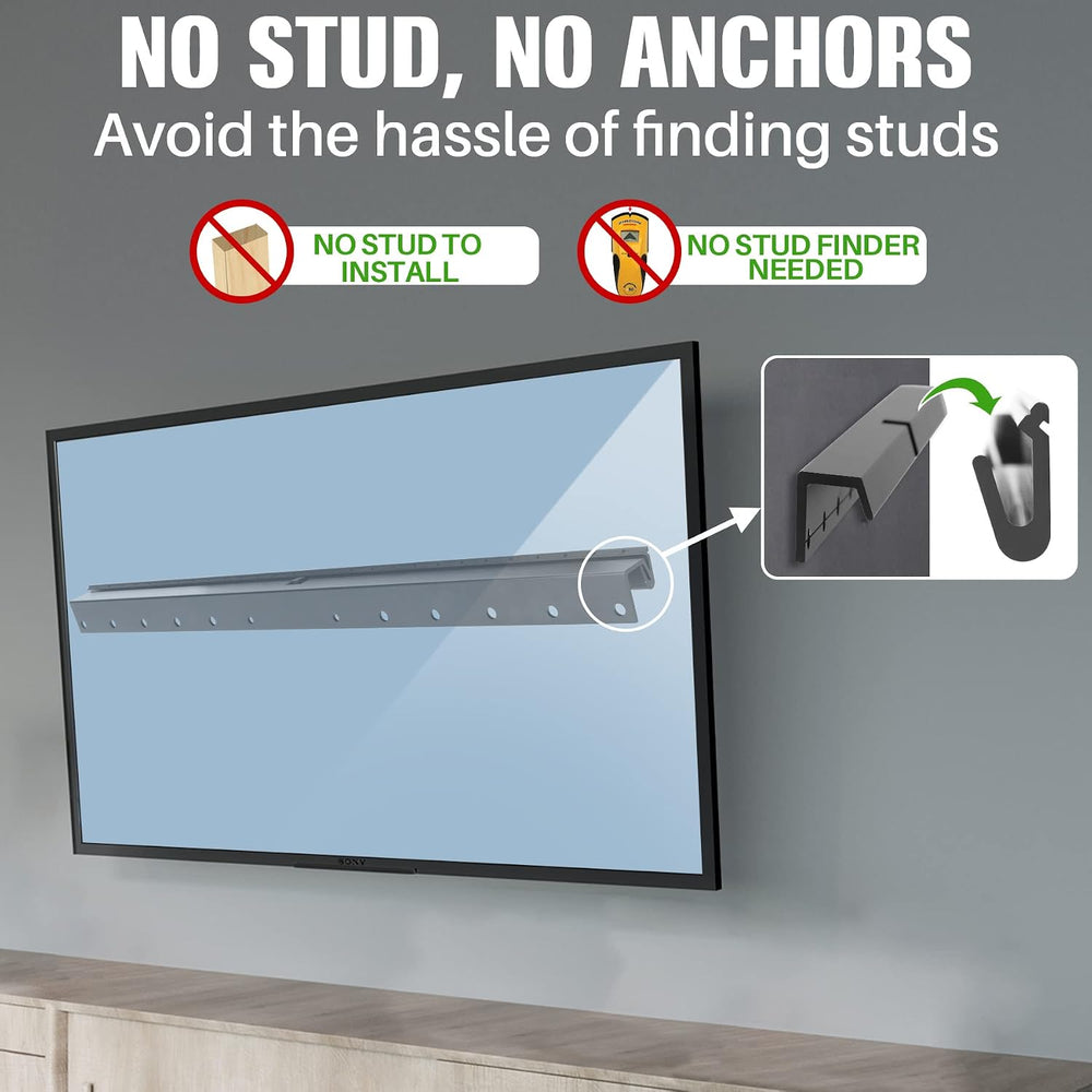 AENTGIU Studless Drywall TV Wall Mount for 32-75 Inch Smart TVs, 150lbs | No ...