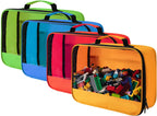 4 PCS Toys Storage Bag, Classic Bricks Building Set Storage Bag, Travel Case for Building Toys, Puzzles, Small Size