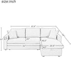 87.4 Inch L Shape Sleeper Sectional Sofa with Storage Chaise, Pull Out Bed and 2 Tossing Cushions, Upholstered Corner Couch for Living Room, Apartment, Home Furniture, Gray