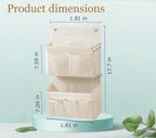 Wall Hanging Organizer – Over the Door Storage & Behind Door Organizer for Dormitory, Bathroom, Bedroom, Kitchen, Nursery, Space-Saving (White, 2 Pack)