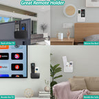 Magnetic Remote Control Holder Wall Mount, 2 Pack TV Remote Holder Wall Mount, Magnetic Pen Holder for Refrigerator, Whiteboard Marker, Locker Organizer, Office Organizer (White)
