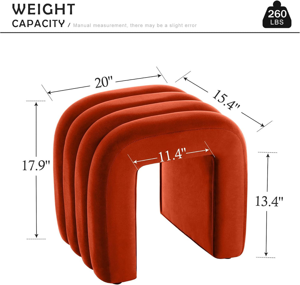 Multi-Functional Ottoman Stool Set of 2, Footrest for Couch, Modern Vanity St...
