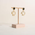 GemeShou earrings T display stands for selling, small earring holder jewelry stand with 4 holes on bar, wood earring hanger for boutique display【Beech】
