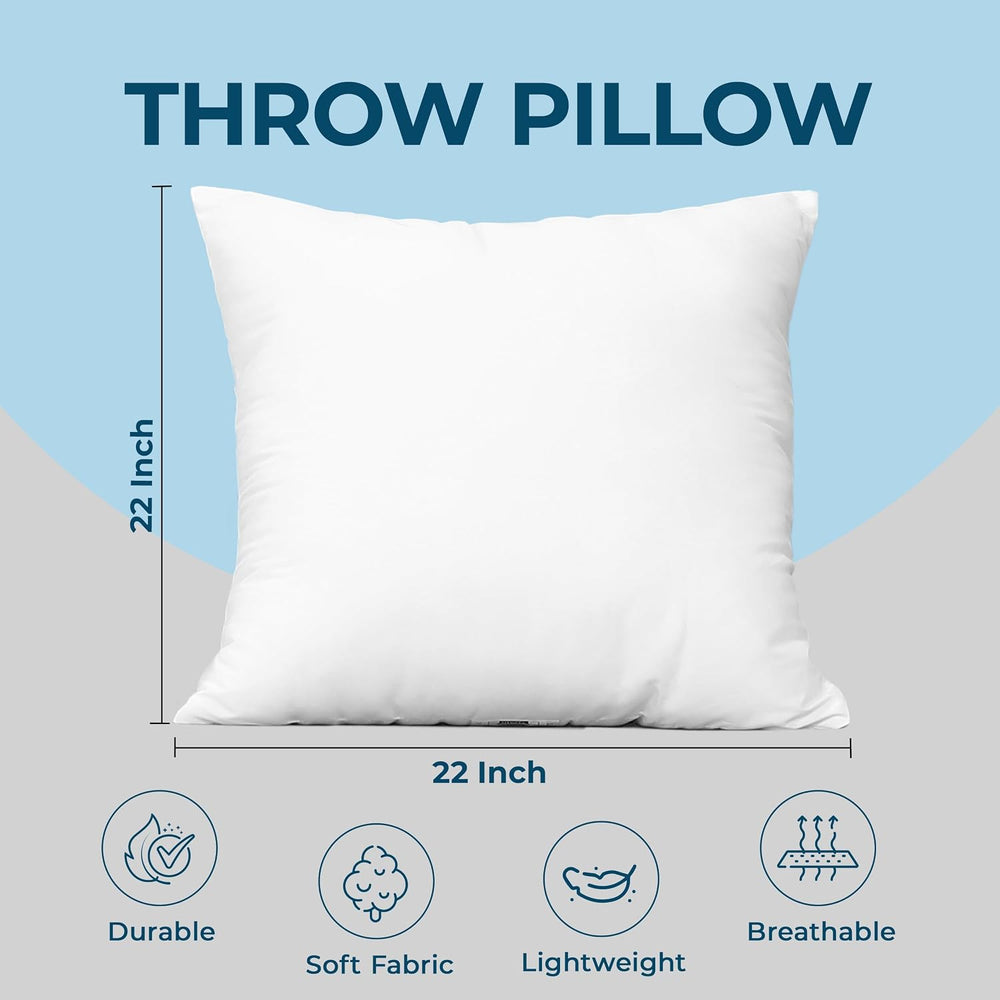 Utopia Bedding Throw Pillows, Decorative 22x22 Pillow Inserts, Set of 4