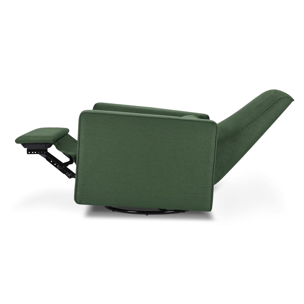 Davinci Piper Upholstered Recliner and Swivel Glider in Pine Green, Greenguar...