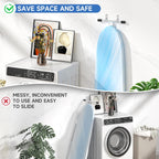 Ironing Board Holder Wall Mount, Durable Ironing Board Holder Stainless Steel, Space Saving Iron Board Hook for Wall Heavy Duty, for Laundry Room Livingroom Bathroom Small(Y or T Leg)