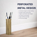 Concepts 21 inch Heavy Duty Metal Umbrella Stand - Durable Storage Holder for Umbrellas - Indoor and Outdoor Use - Stylish and Modern Organizer for Entryways. (Gold Lace)