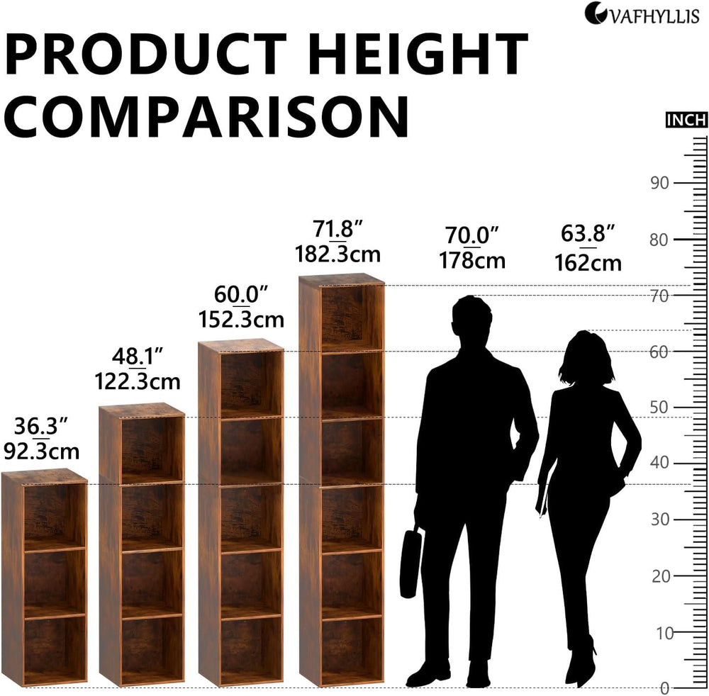 4 Cube Storage Organizer, 4 Tier Cube Bookcase Freestanding Storage Display O...