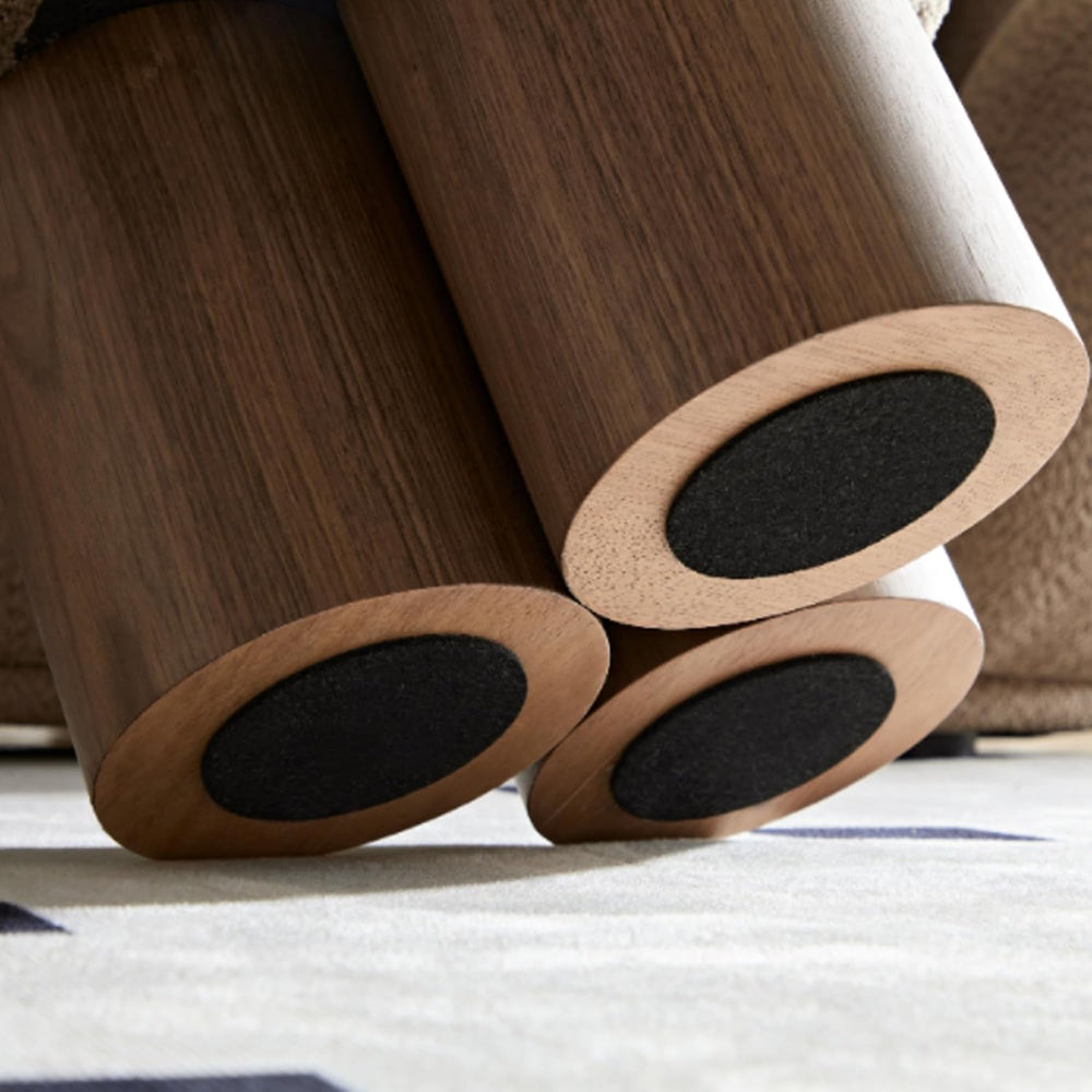 16.54''Mushroom Stool,Modern Fabric Ottoman Foot Rest,Teddy Round Foo...