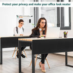 60" Under Desk Privacy Panel with Cable Management Organizer Sleeve Self-Adhesive Modesty Panel for Cord Organizer Pockets and Desk Skirt for Home Office or Standing Workstation