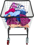 2.5 Bushel Wire Laundry Cart Commercial Laundry Basket Cart Rolling Laundry Basket with Wheels Heavy Duty Large Steel Baskets for Clothes Storage Organization