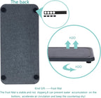 2 Pcs Water Absorbing Stone Trays, Kitchen/Bathroom Sink Soap Dish, Diatomite Tray Used for Hand Soap & Cosmetic Bottles in The Modern Home, 4" W x 8.3" L, Dark Gray