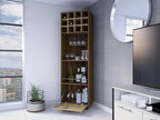 Corner Wine Cabinet Storage Locker, Tall Pantry Sideboard witn 2-Shelf and 1-Drawer,for Kitchen Home