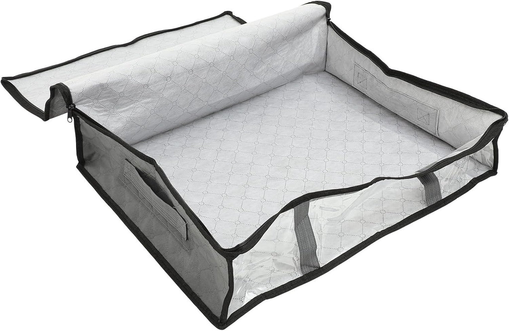 Large Capacity Under Bed Storage Bag Breathable Non-woven Organizer for Quilts Blankets Clothes Foldable Space-saving Storage Bin for Bedroom and Dorm Use